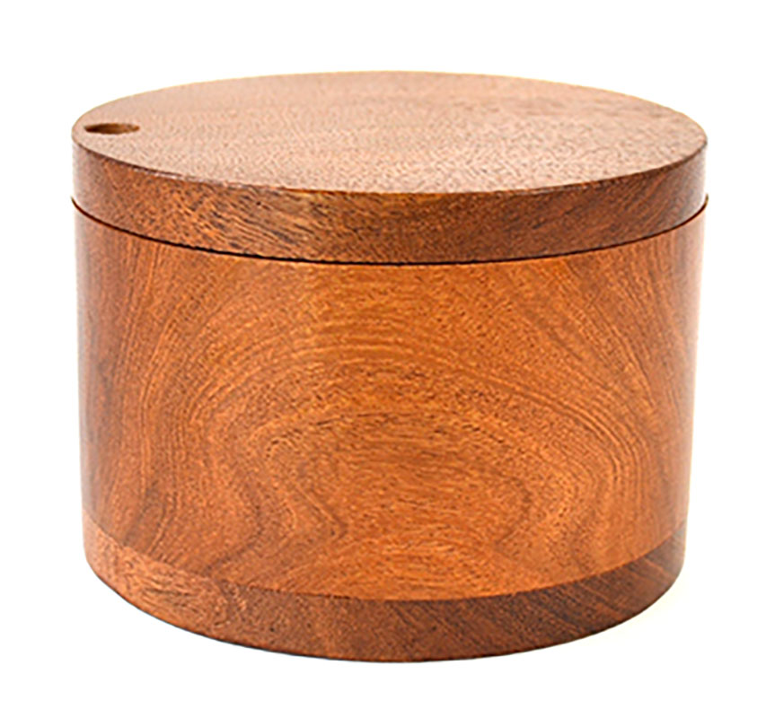 3 3/4" Swivel cover acacia wood box (image for) 3 3/4" Swivel cover acacia wood box