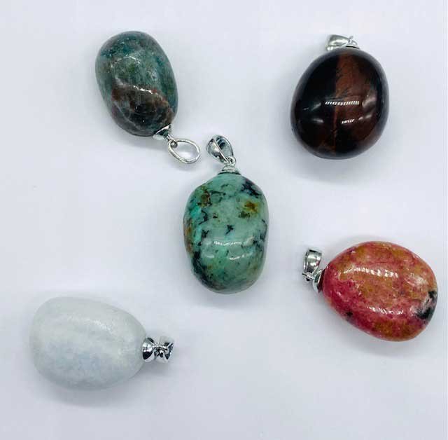 ~3/4" Stone various pendant (image for) ~3/4" Stone various pendant